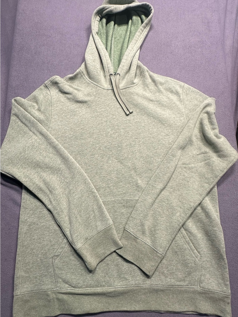 tek gear Men's Hooded Pullover Sweatshirt - Heather Light Gray